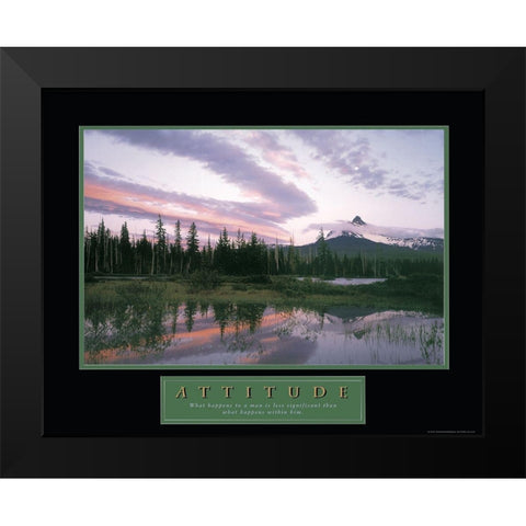 Attitude - Moonrise Black Modern Wood Framed Art Print by Frontline