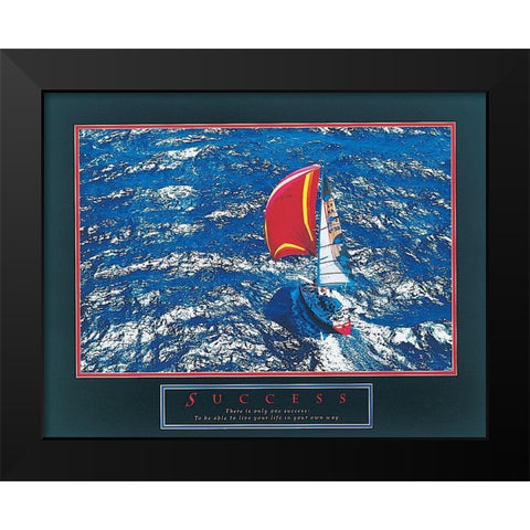 Saolboat - Success Black Modern Wood Framed Art Print by Unknown