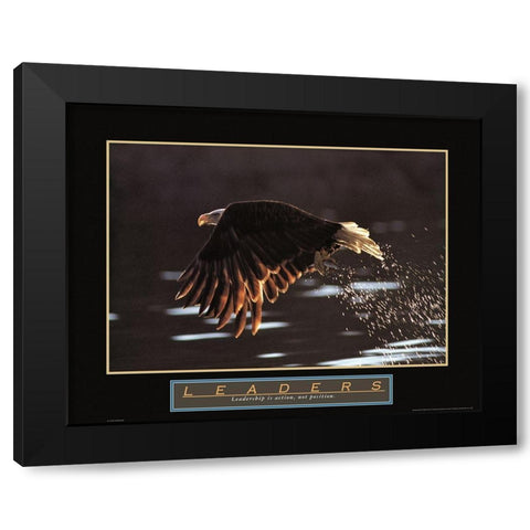 Leaders - Eagle Black Modern Wood Framed Art Print by Frontline