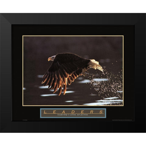 Leaders - Eagle Black Modern Wood Framed Art Print by Frontline