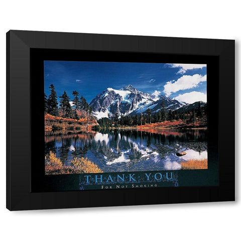 No Smoking Black Modern Wood Framed Art Print with Double Matting by Unknown