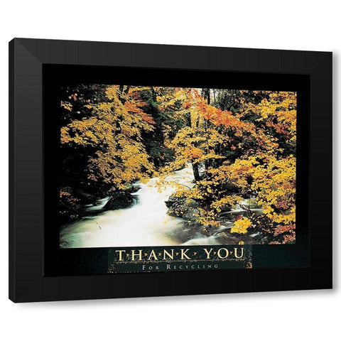 Recycle - Forest Black Modern Wood Framed Art Print by Unknown