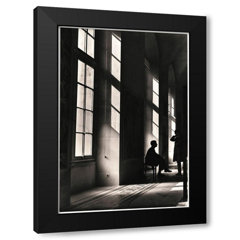 Waiting in the Hall I Black Modern Wood Framed Art Print with Double Matting by Unknown