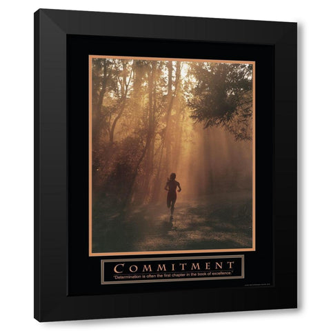 Commitment - Runner Black Modern Wood Framed Art Print by Unknown