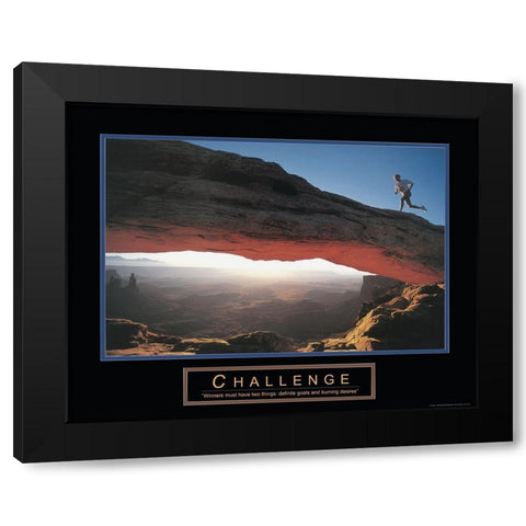 Challenge - Runner Black Modern Wood Framed Art Print by Frontline