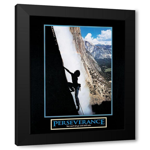 Perseverance Climber Black Modern Wood Framed Art Print with Double Matting by Unknown