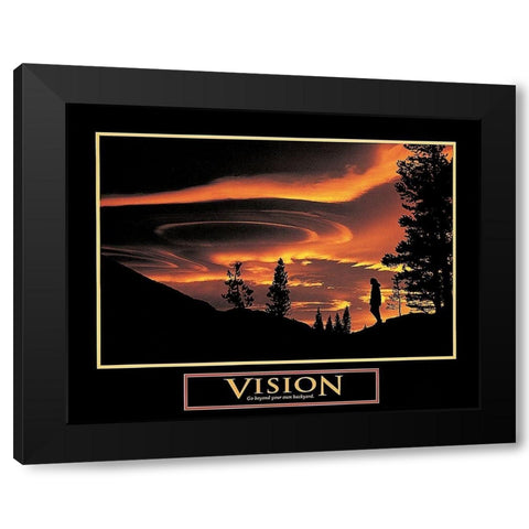 Dusk - Vision Black Modern Wood Framed Art Print by Unknown