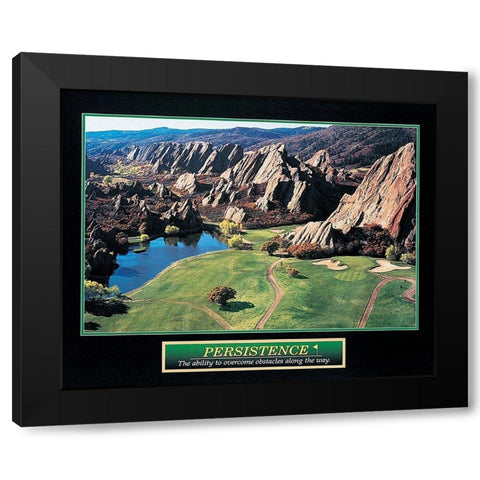 Golf - Challenge Black Modern Wood Framed Art Print with Double Matting by Unknown