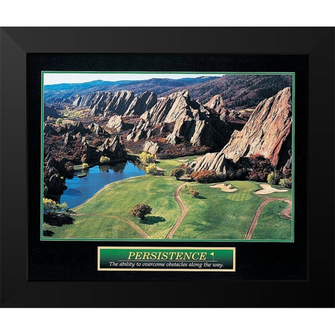 Golf - Challenge Black Modern Wood Framed Art Print by Unknown