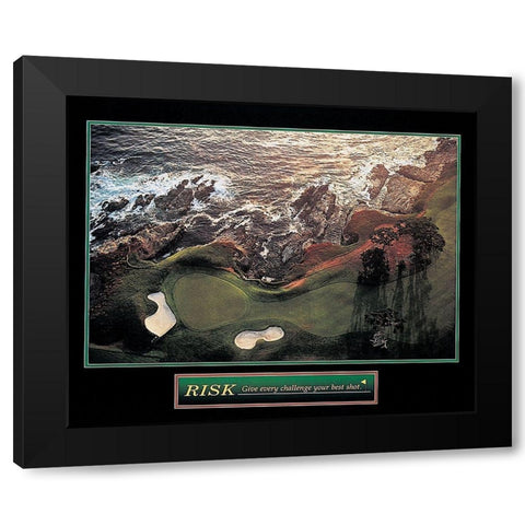 Golf - Risk Black Modern Wood Framed Art Print by Unknown