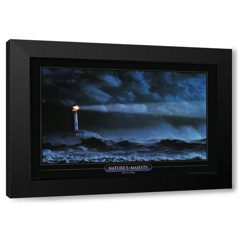 Beacon of Hope Black Modern Wood Framed Art Print by Unknown