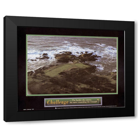Challenge - Golf Black Modern Wood Framed Art Print with Double Matting by Unknown