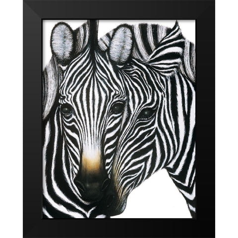 Zebra I Black Modern Wood Framed Art Print by Unknown
