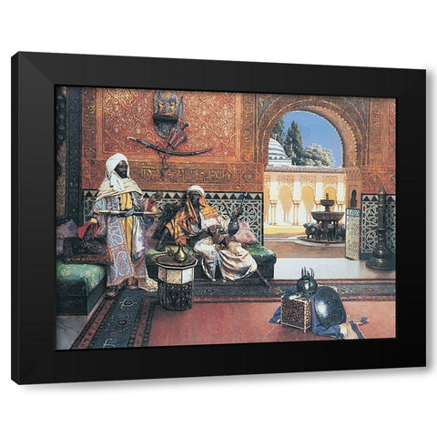 Kasbah Black Modern Wood Framed Art Print by Unknown