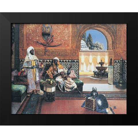 Kasbah Black Modern Wood Framed Art Print by Unknown