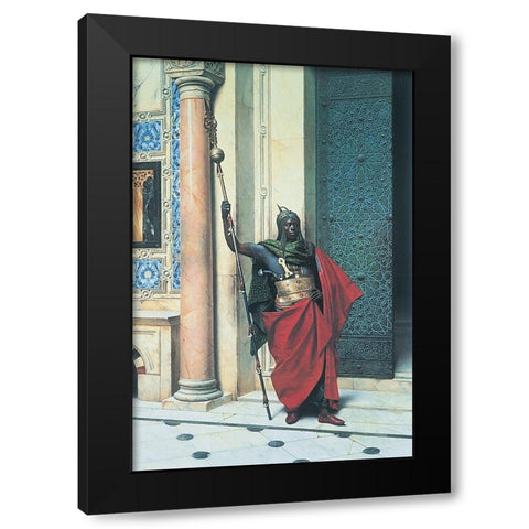 Guard Black Modern Wood Framed Art Print with Double Matting by Unknown