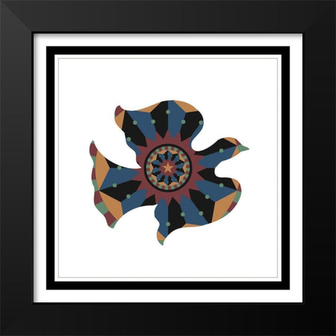 Hex Dove Black Modern Wood Framed Art Print by Unknown
