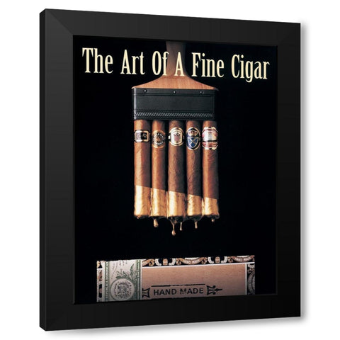 Hand Made Cigars Black Modern Wood Framed Art Print by Unknown