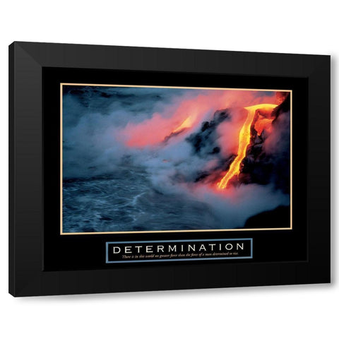 Lava - Determination Black Modern Wood Framed Art Print with Double Matting by Unknown