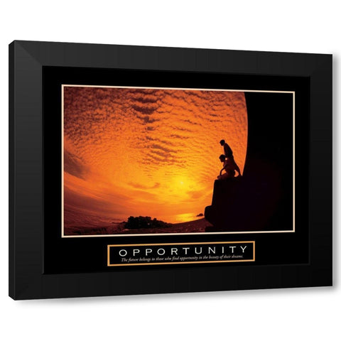 Dusk - Opportunity Black Modern Wood Framed Art Print by Unknown