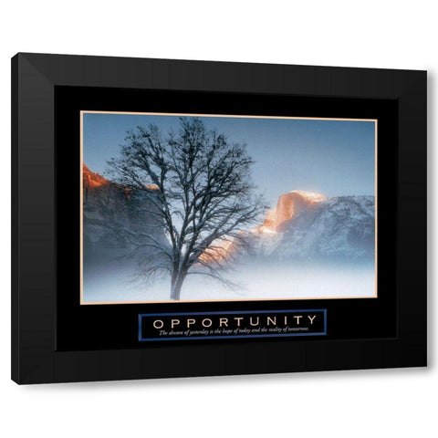Tree - Opportunity Black Modern Wood Framed Art Print with Double Matting by Unknown