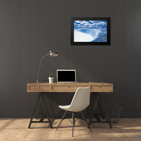 The Falls Black Modern Wood Framed Art Print by Unknown