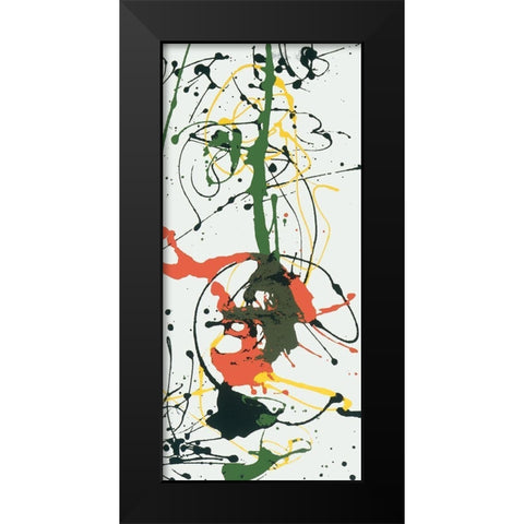 Splat Black Modern Wood Framed Art Print by Unknown