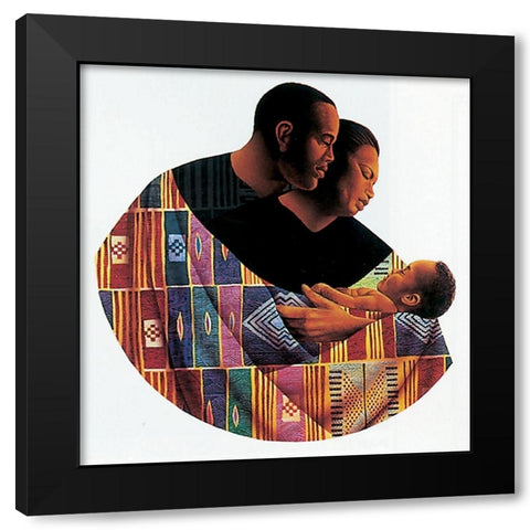 Family Black Modern Wood Framed Art Print with Double Matting by Unknown