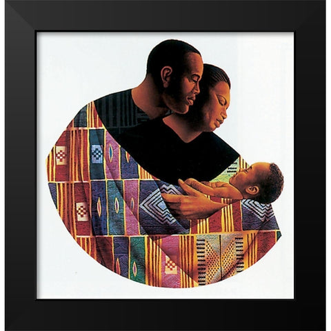 Family Black Modern Wood Framed Art Print by Unknown