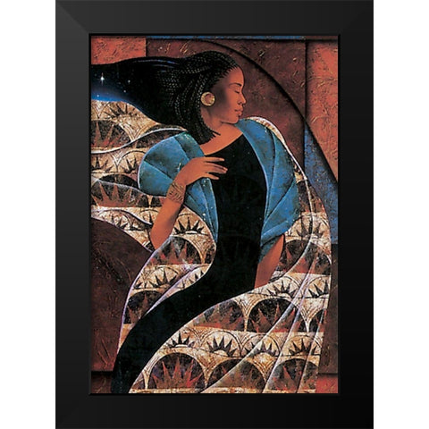 Family Woman Black Modern Wood Framed Art Print by Unknown