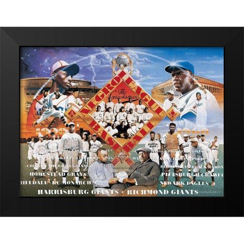 Negro League Black Modern Wood Framed Art Print by Unknown