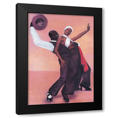 Dance Finale Black Modern Wood Framed Art Print by Unknown