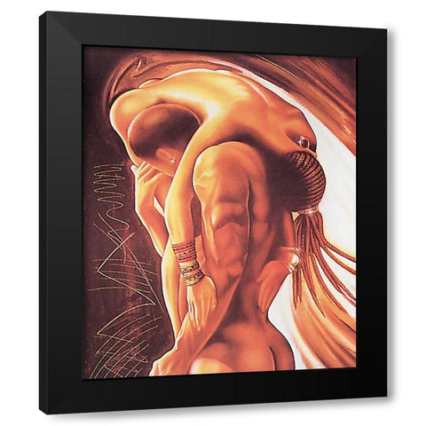 Your Love Black Modern Wood Framed Art Print by Unknown