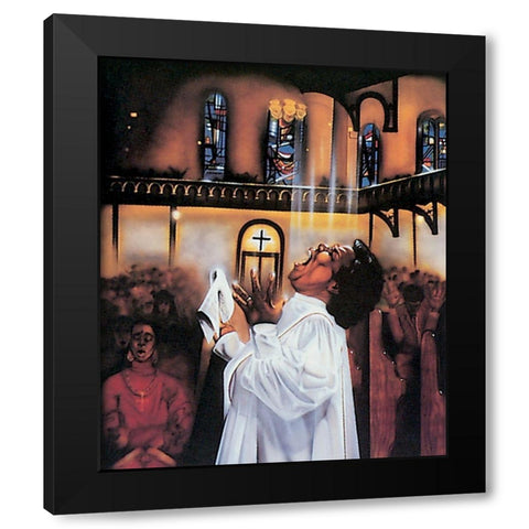Gospel Black Modern Wood Framed Art Print with Double Matting by Unknown