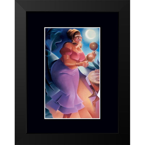 Cha-Cha-Cha Black Modern Wood Framed Art Print by Unknown