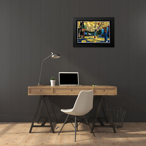 Hoops Black Modern Wood Framed Art Print by Unknown