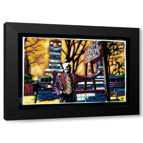 House of Prayer Black Modern Wood Framed Art Print with Double Matting by Unknown