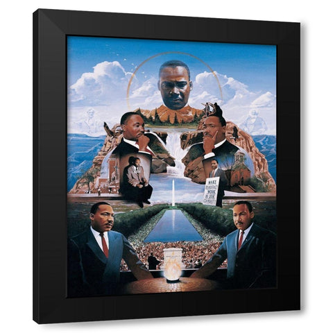 Freedom Black Modern Wood Framed Art Print by Unknown