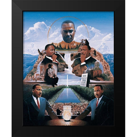 Freedom Black Modern Wood Framed Art Print by Unknown