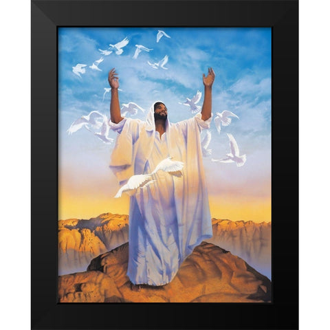Praise the Lord Black Modern Wood Framed Art Print by Unknown