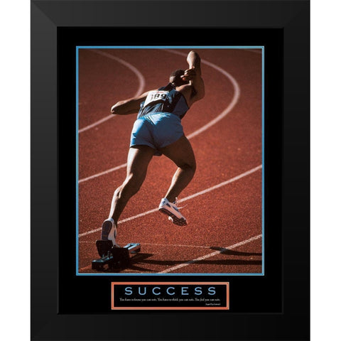 Success - Track Black Modern Wood Framed Art Print by Unknown