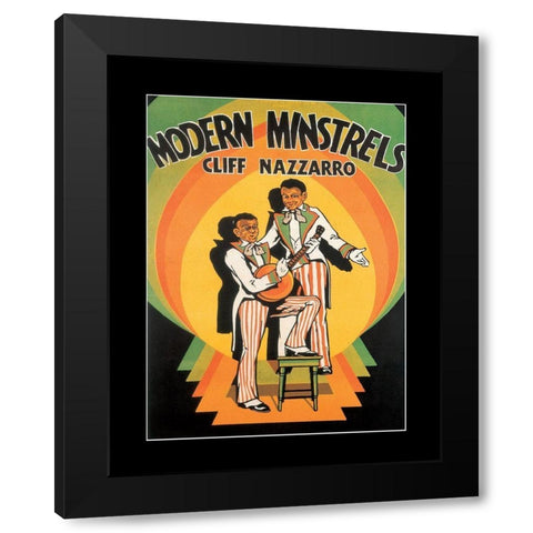 Modern Minstrels Black Modern Wood Framed Art Print with Double Matting by Unknown