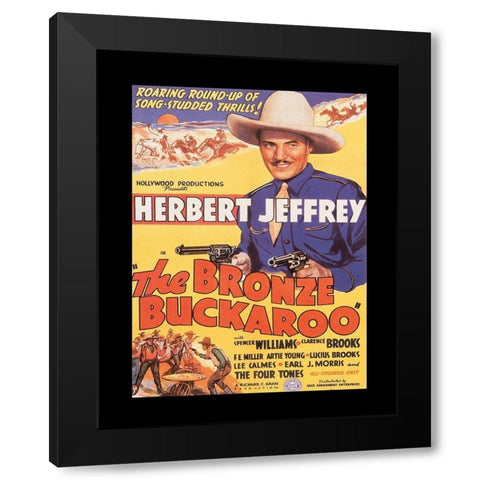 Bronze Buckaroo Black Modern Wood Framed Art Print with Double Matting by Unknown