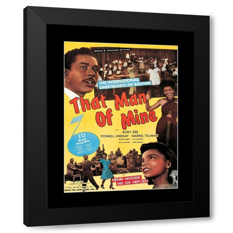 Man of Mine Black Modern Wood Framed Art Print with Double Matting by Unknown