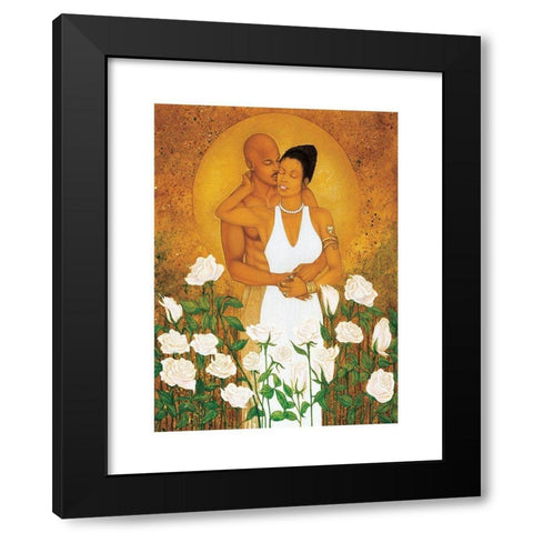 In the Garden Black Modern Wood Framed Art Print with Double Matting by Unknown