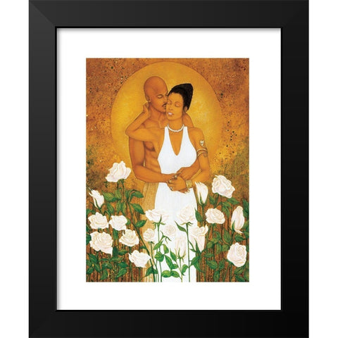 In the Garden Black Modern Wood Framed Art Print by Unknown