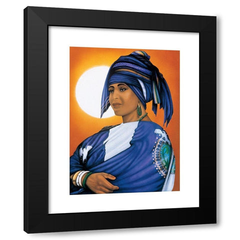 African Queen Black Modern Wood Framed Art Print by Unknown