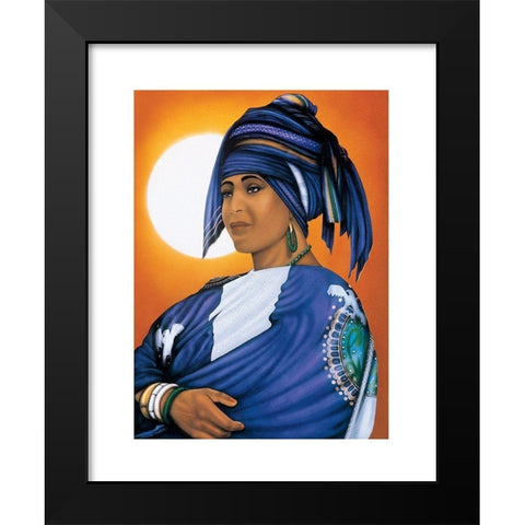 African Queen Black Modern Wood Framed Art Print by Unknown