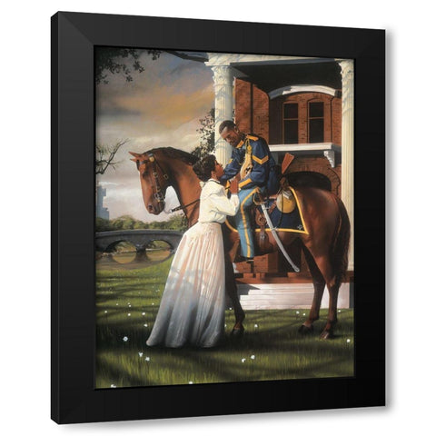 Saying Goodbye Black Modern Wood Framed Art Print with Double Matting by Unknown
