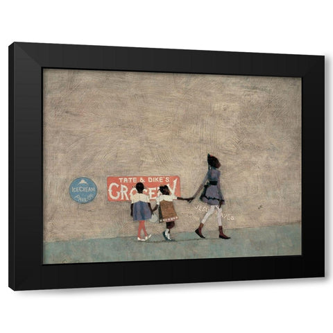 Big Sister Black Modern Wood Framed Art Print with Double Matting by Unknown